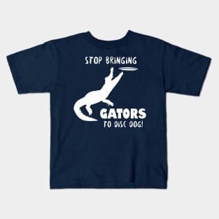 Disc Dog Gator - white Kids T-Shirt